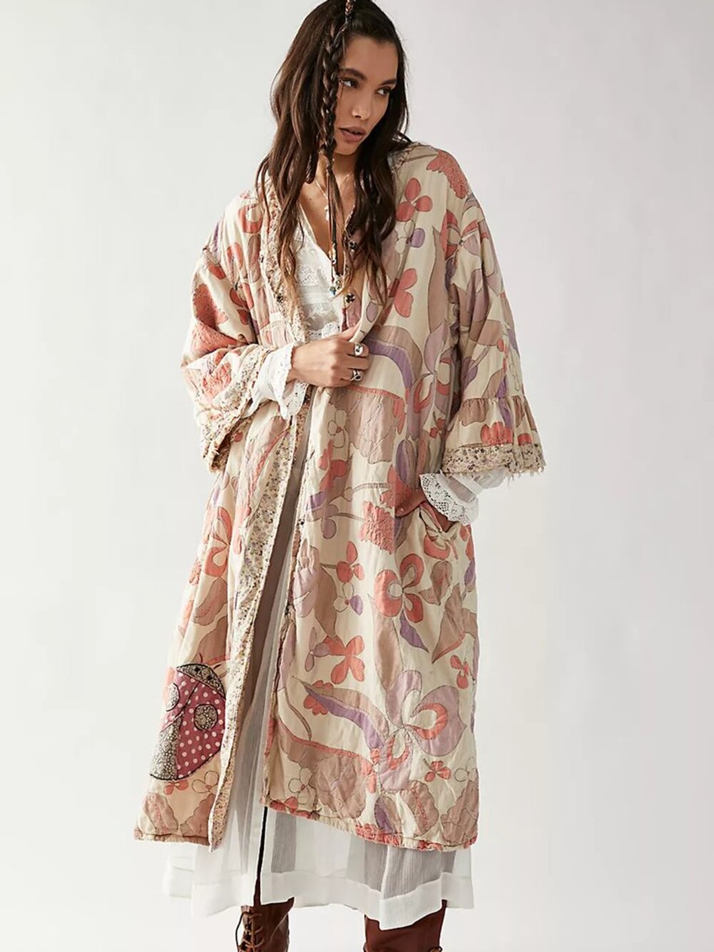 Free People Magnolia Pearl Rainbow Duster One Size - Picture 2 of 7